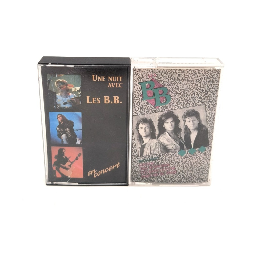 Les B.B. 2 Cassette Tape Lot Une Nuit Avec Les B.B. En Concert Quebec Rock